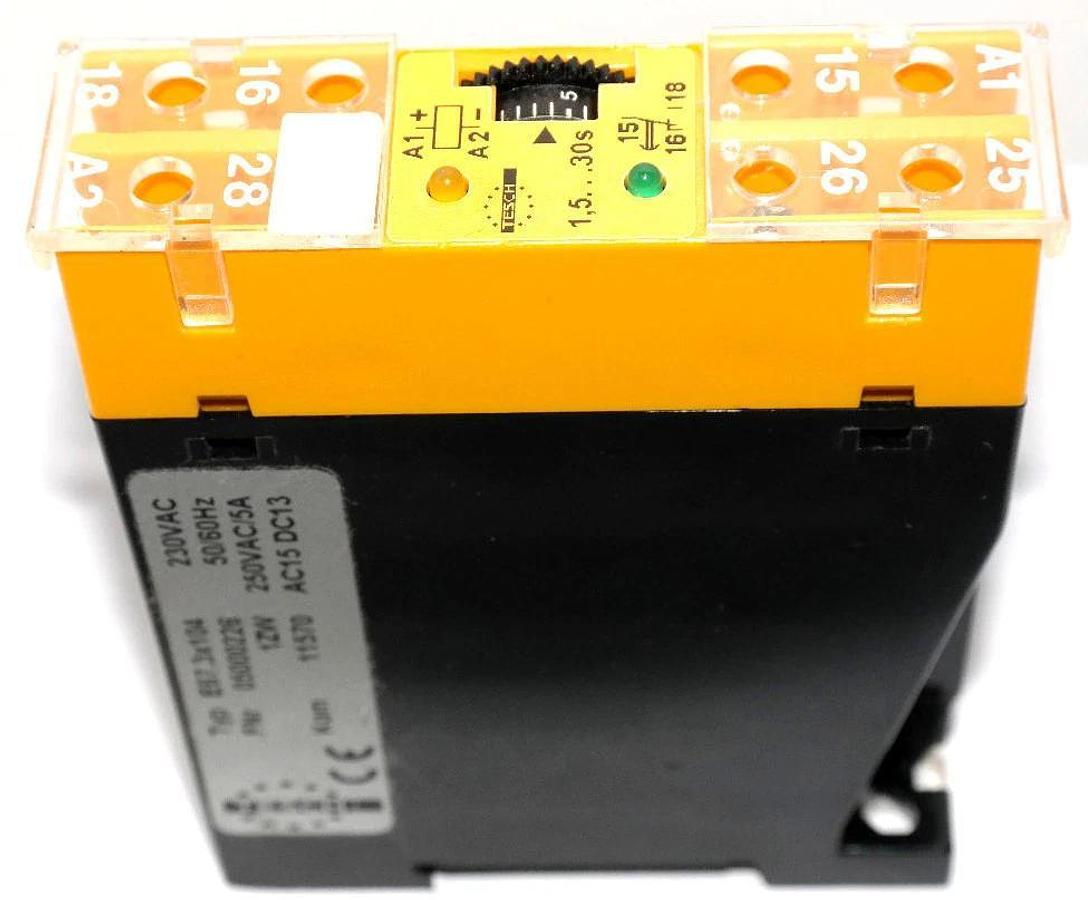 Used TESCH E67.3x104 RELAY, 230VAC, 50/60Hz, 350VAC/5A
