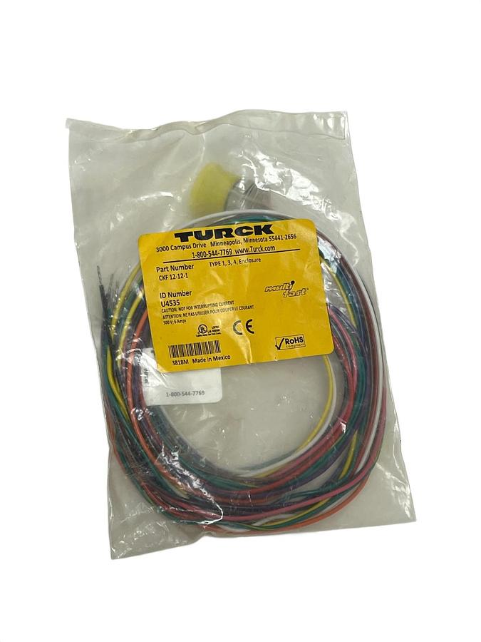 Turck CKF 12-12-1 Multifast Receptacle M23 12-Pin Female 1M NEW Surplus
