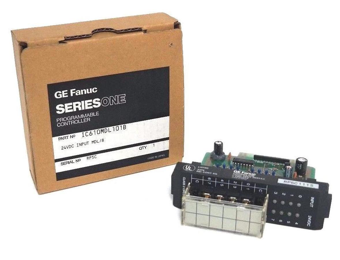 Used NIB GE FANUC IC610MDL101B 24VDC INPUT MODULE MDL/8 - MASTER CASE OF 10