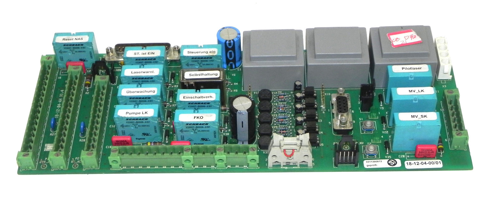 Used HASS LASER 18-12-04-AH V1.4 CONTROL BOARD 181204AH, 18-12-04-00/01, 18-12-04-LS