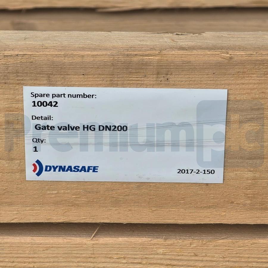 Used Stafsjo Dynasafe 10042 HGE020NY1Z38 Knife Gate Valve HG DN200 8" w/Actuator
