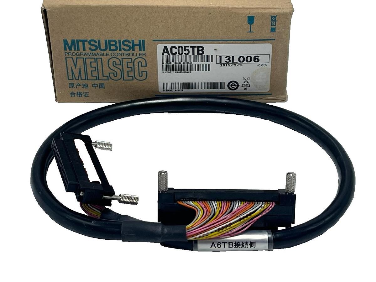 Used Mitsubishi AC05TB Terminal Block Cable | 0.5M | 40-Pin Both Ends | MELSEC-Q / A