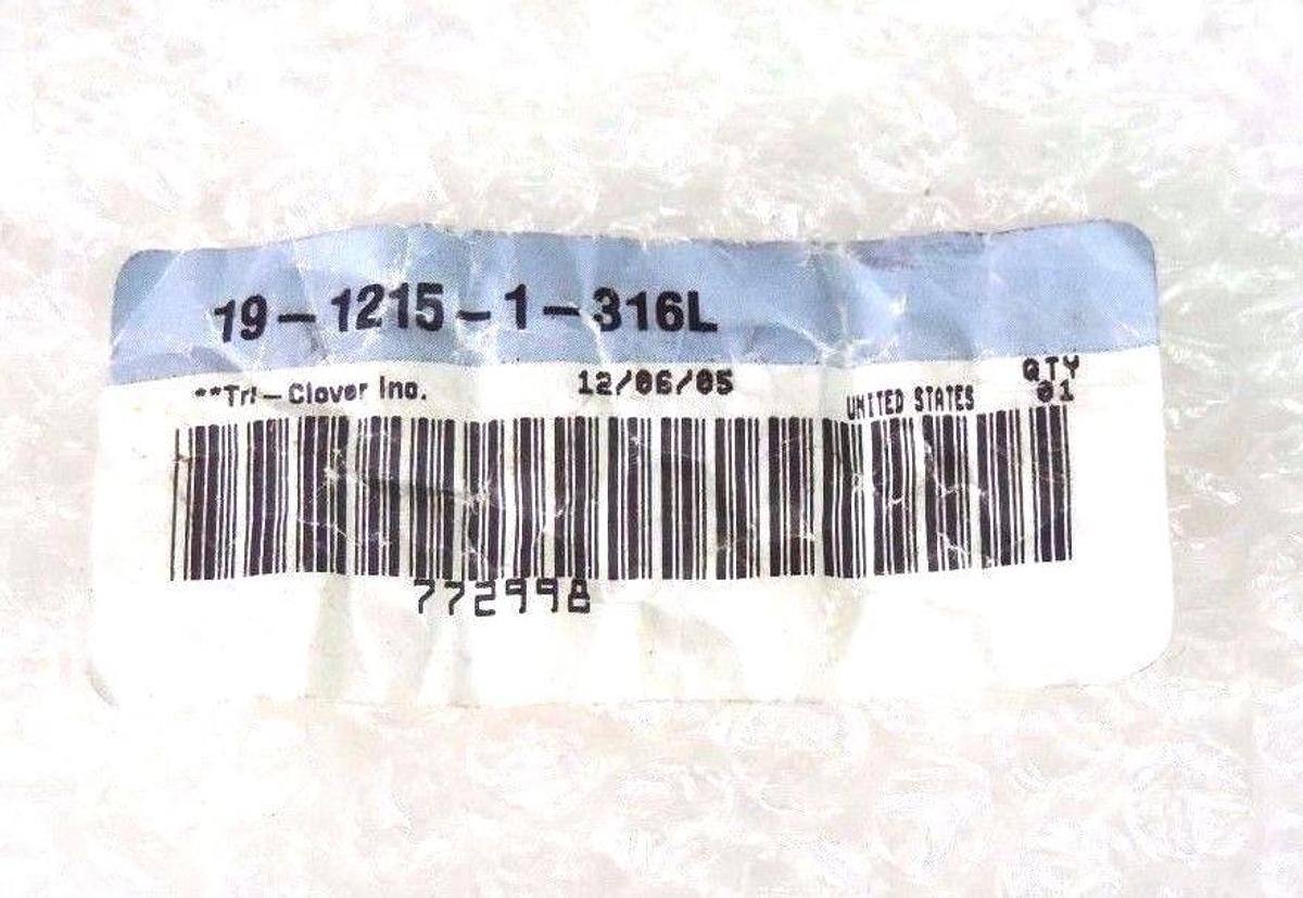 Used NEW TRI-CLOVER 19-1215-1-316L VALVE STEM 1912151316L
