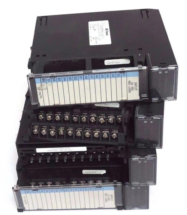 Used LOT OF 4 GE FANUC IC693MDL641C INPUT MODULES 24VDC 16PT