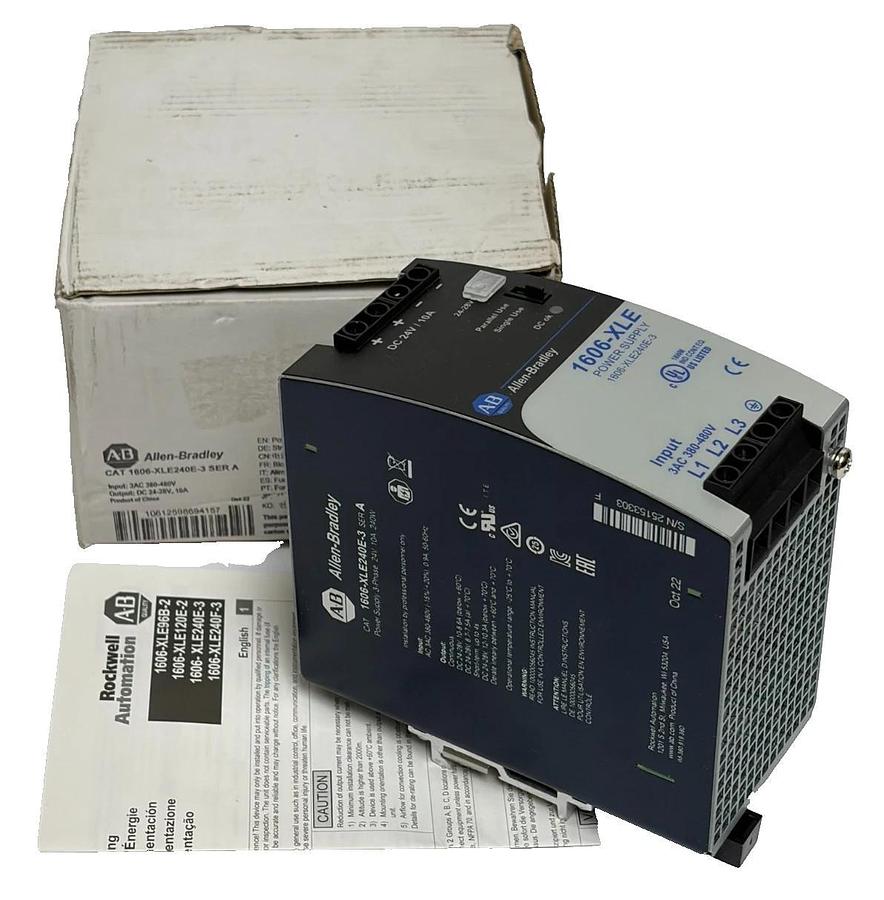 Allen Bradley 1606-XLE240E-3 DIN Rail Power Supply 3-Phase 24-28V 10A