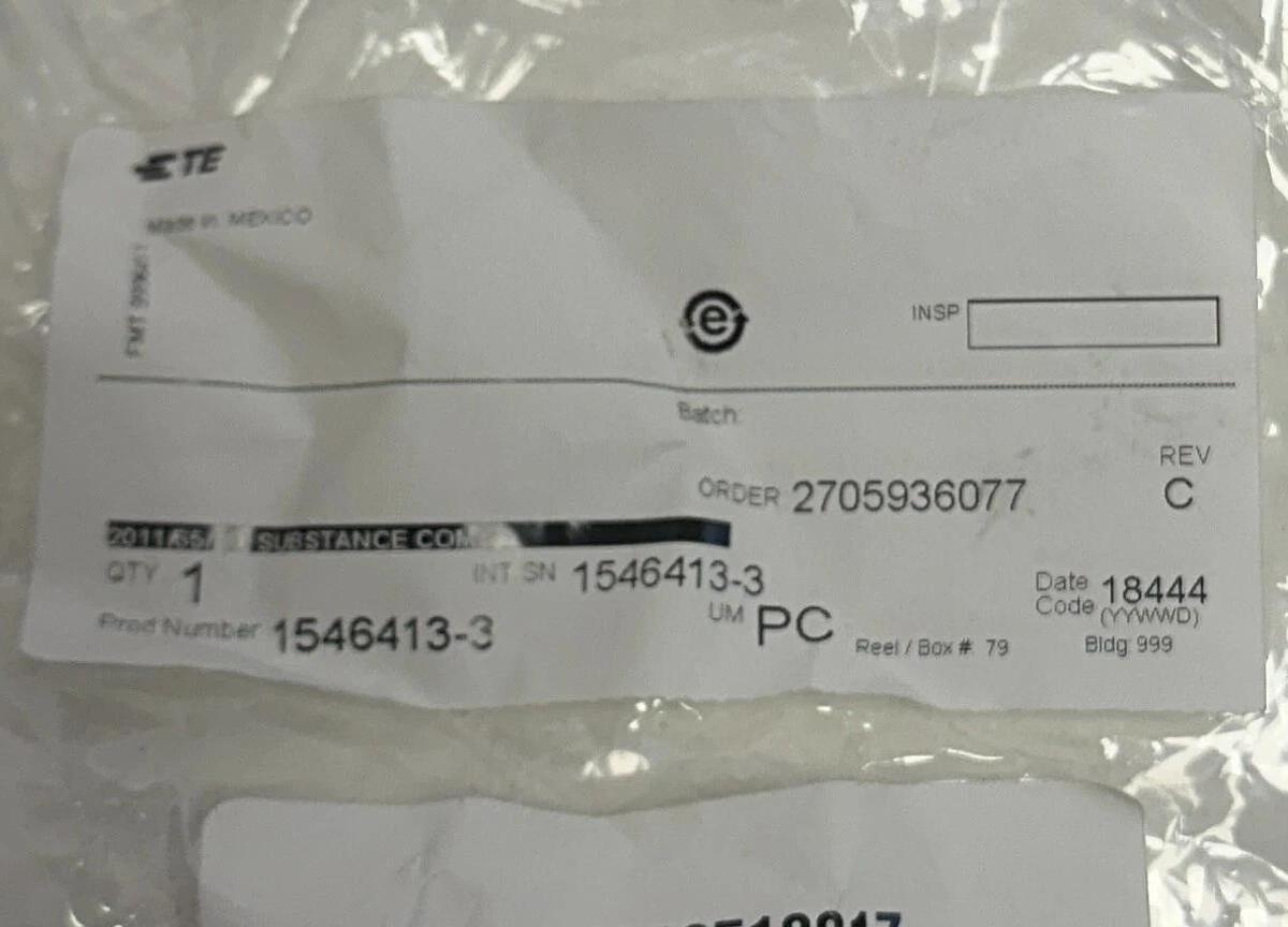 Used 2 TE CONNECTIVITY 1546413-3 / 15464133 INDUSTRIAL RJ45 VARIANT 3 CONNECTORS NSFS