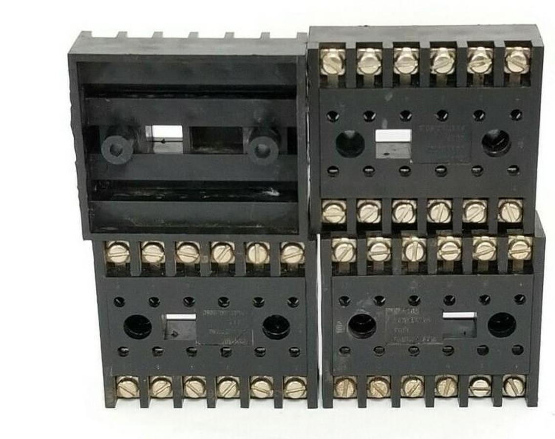 Used LOT OF 4 CUSTOM CONNECTOR CORP. SD12 RELAY BASES