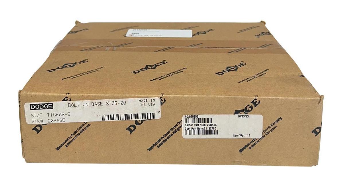 Used DODGE 20BASE / 21132700 / TIGEAR-2 BOLT-ON BASE SIZE 20 MOTOR BASE NSFS