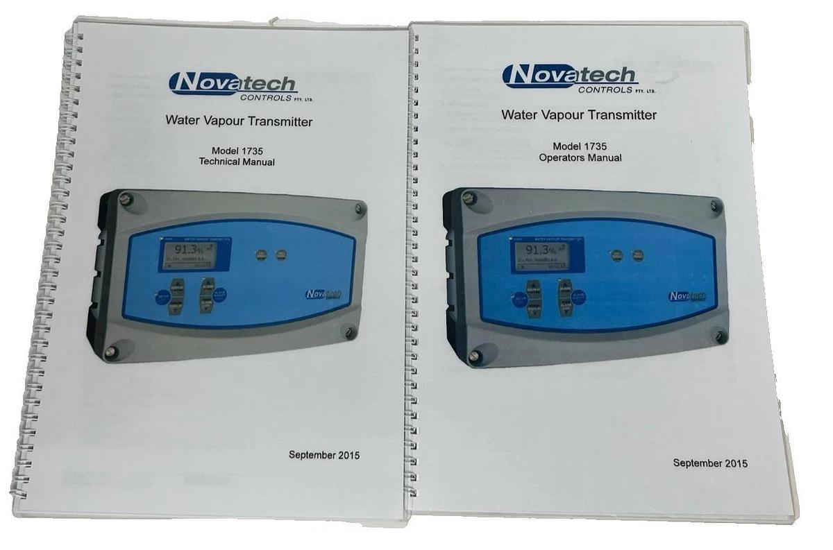 Novatech Controls 1735 Water Vapour Transmitter 1730 Ser. 100-240VAC w/ Manuals