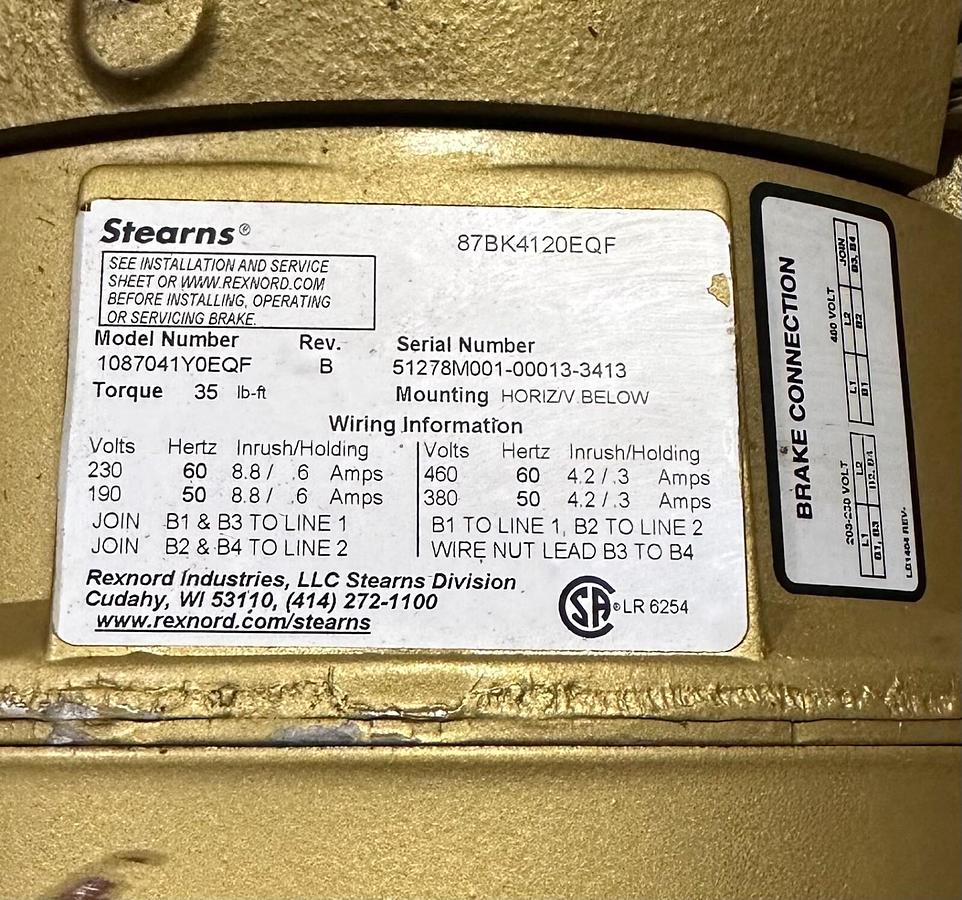 Used NEW BALDOR RELIANCE EBM3710T Super-E MOTOR  7.5HP 230/460V 3PH 1770 RPM TEFC
