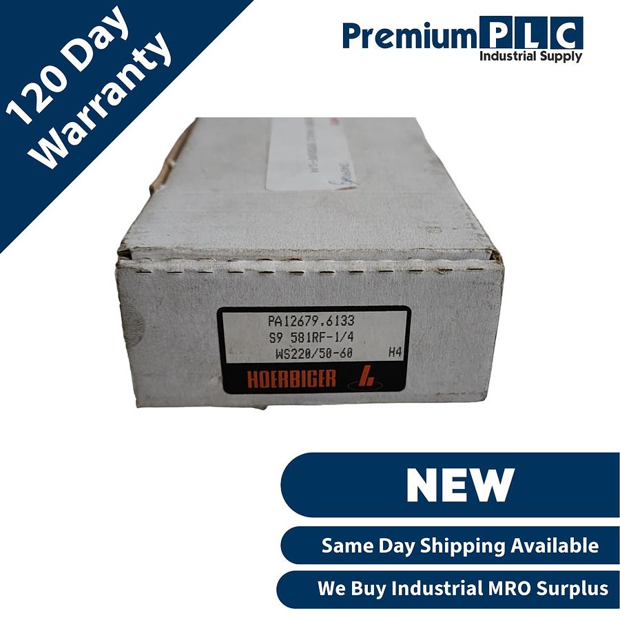 Used NEW HOERBIGER ORIGA S9 581RF-1/4 (PA12679-6133) 5/2 WAY SOLENOID VALVE 220V
