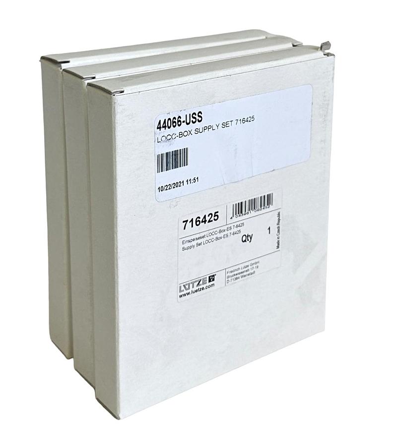 Used 3 NEW LUETZE 716425 SUPPLY SET LOCC-Box-ES 7-6425 / 76425 FEED TERMINAL END CAP
