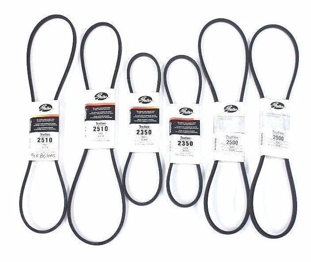 Used LOT OF 6 NEW GATES TRUFLEX V BELTS 4L510 4L500 4L350