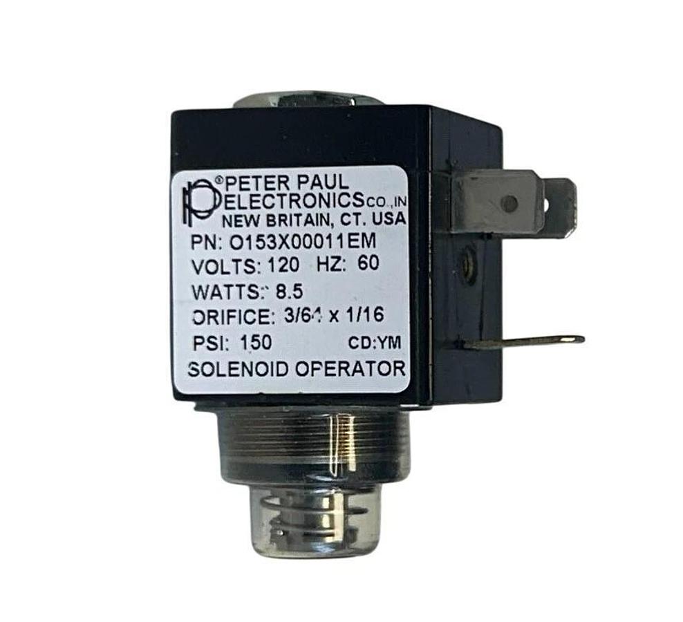 PETER PAUL O153X00011EM SOLENOID OPERATOR 120V 60Hz 8.5W 3/64x1/16 W/ CABLE NSNP