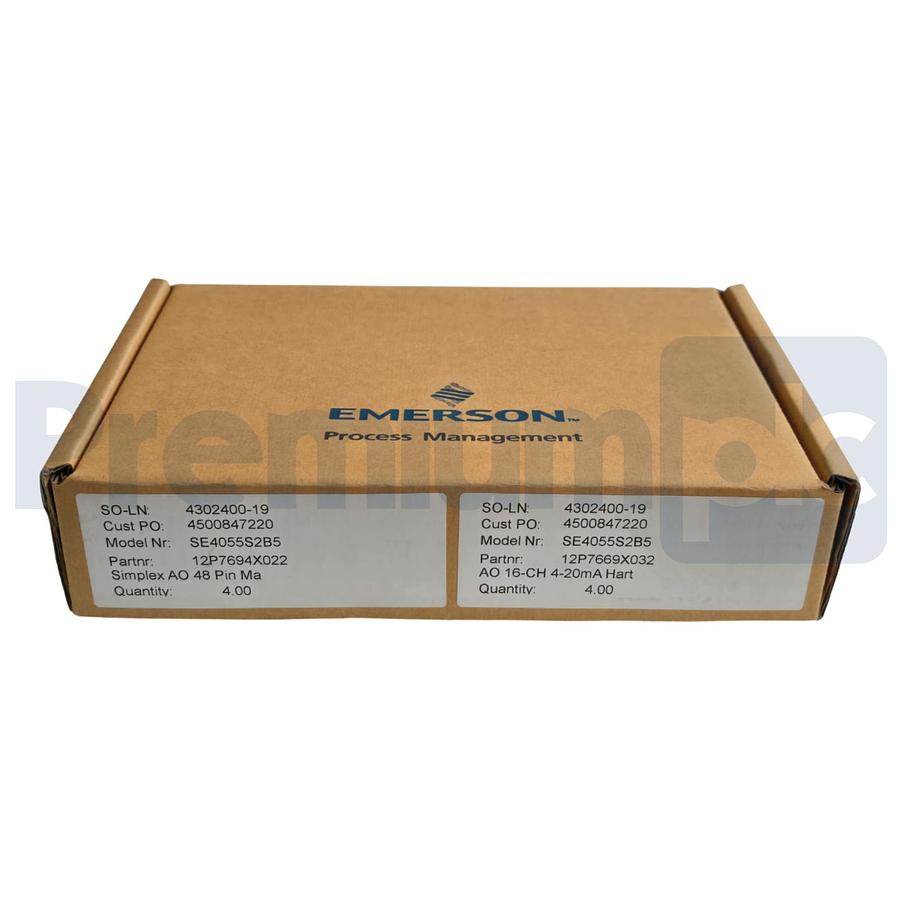 Used Emerson DeltaV SE4055S2B5 AO Plus Card 16CH 4-20mA HART 12P7669X032 KC3011X1-BK1