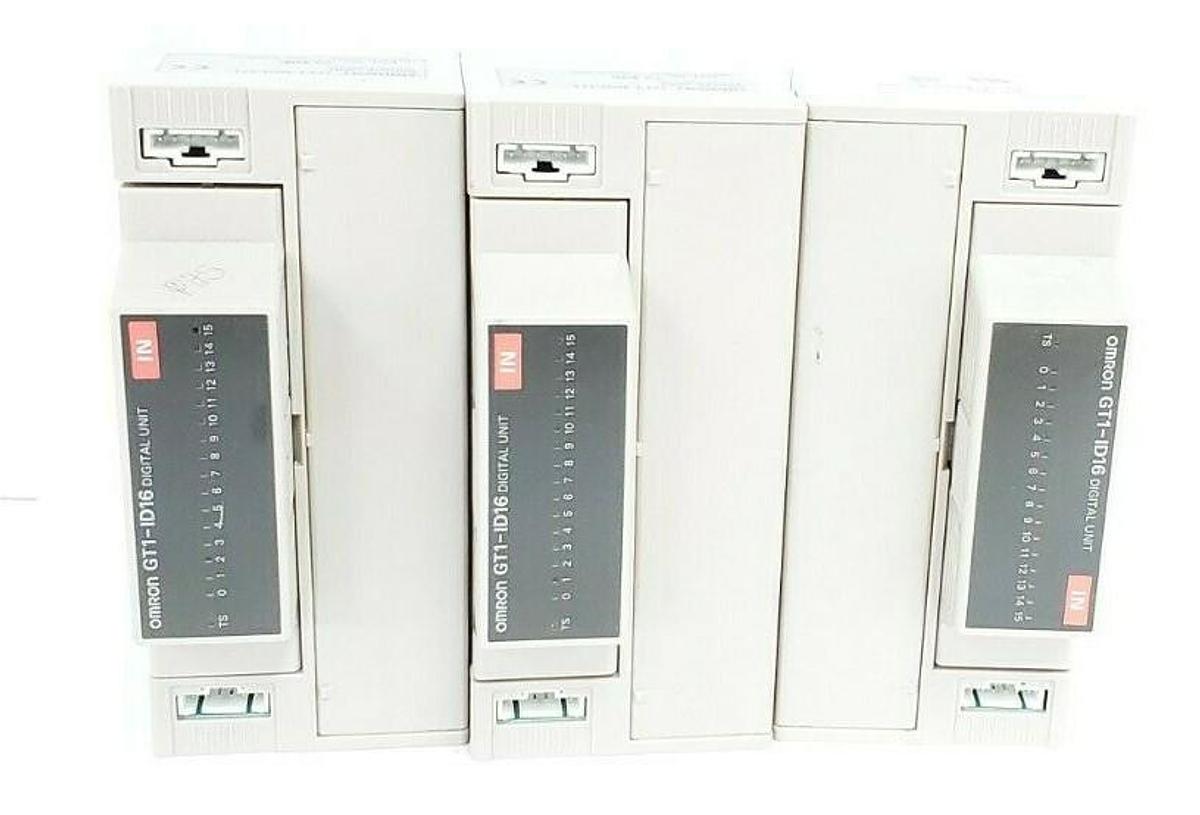 Used LOT OF 3 OMRON GT1-BSC01 DIGITAL UNIT 24VDC 16 PIONTS GT1-ID16 DIGITAL UNITS