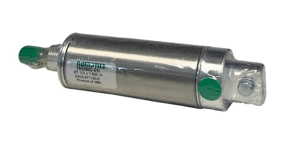 ASCO NUMATICS 1500S02-01I / 2A0A-671180-5 PNEUMATIC CYLINDER 1-1/2'' BORE NSNP