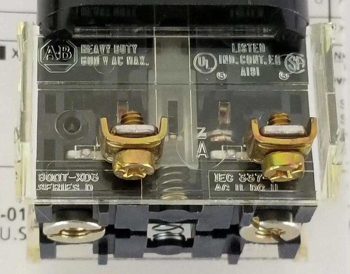 Used NIB ALLEN BRADLEY 800T-KA6EGXX PUSH BUTTON 800TKA6EGXX, SER. T
