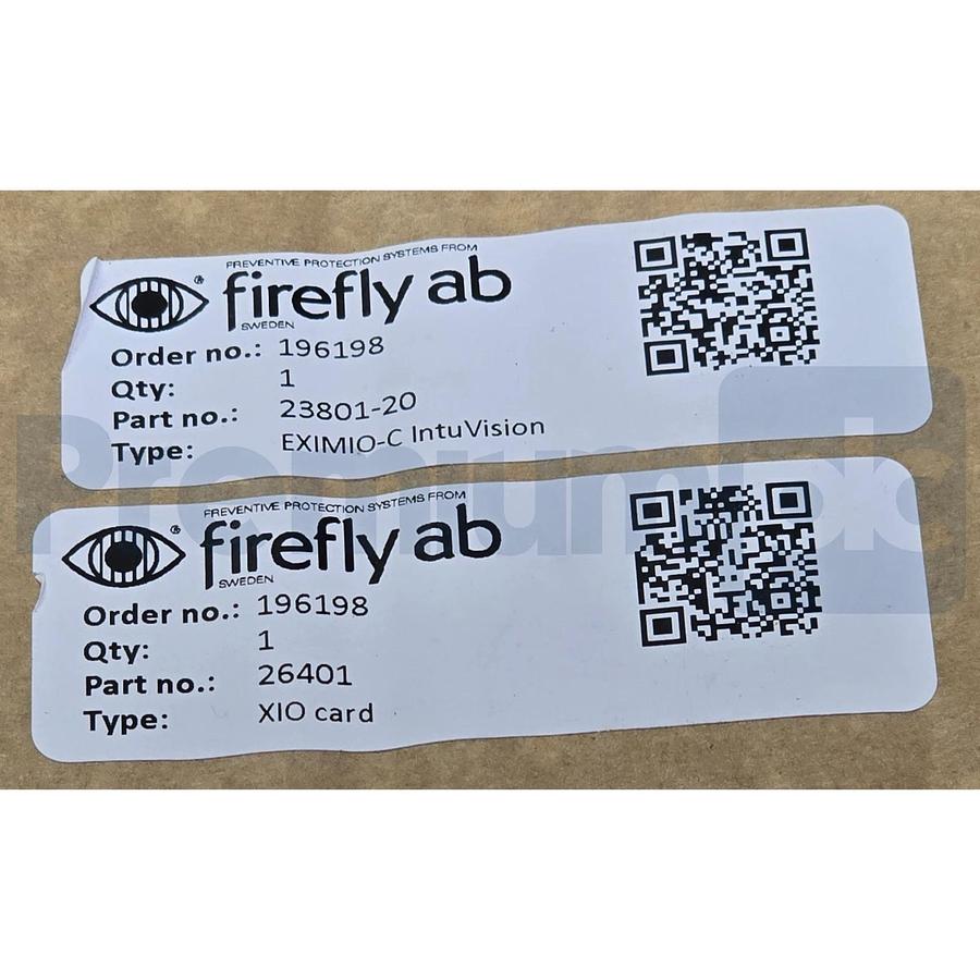 Firefly AB EXIMIO-C IntuVision - 23801-20 CONTROL UNIT w/XIO CARD - 26401 NSMP