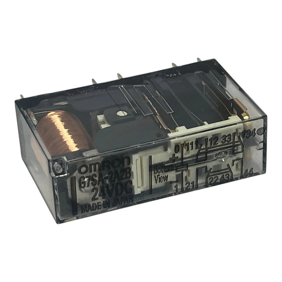 Lot of 2 Omron G7SA-2A2B Safety Relay 4-Pole 24VDC forcibly Guided Contacts
