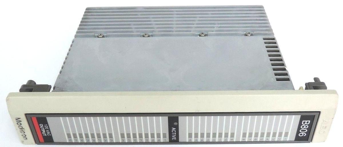Used AEG MODICON AS-B806-032 OUTPUT MODULE P/N: AS-8713-000 OUTPUT MODULE 120 VAC