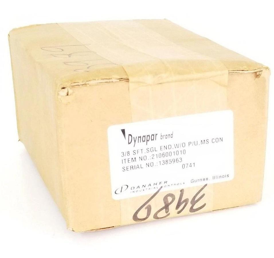 Used FACTORY SEALED DANAHER DYNAPAR 2106001010 ENCODER 3/8 SFT SGL END W/O P/U MS CON