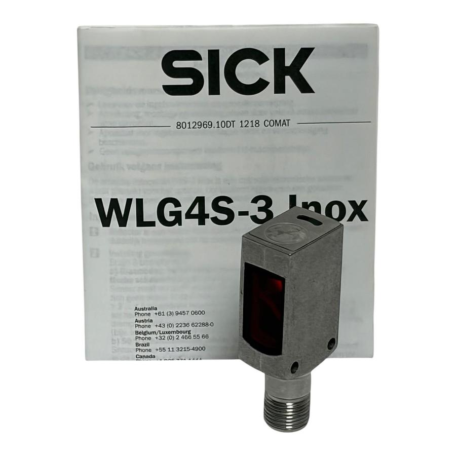 SICK WLG4S-3P2432V Inox Stainless Photoelectric Sensor 1054725 New Surplus