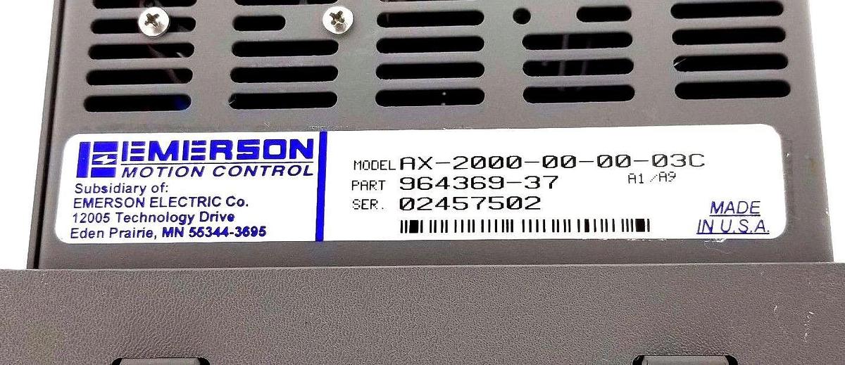 Used CONTROL TECHNIQUES AX-2000-00-00-03C AXIMA 2000 2-AXIS CONTROLLER 964369-37