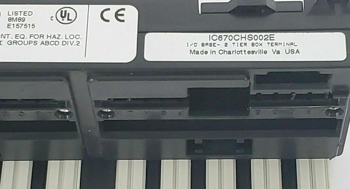 Used LOT OF 2 GE FANUC IC670CHS002E I/O BASE 2 TIER BOX TERMINALS IC670CHS002