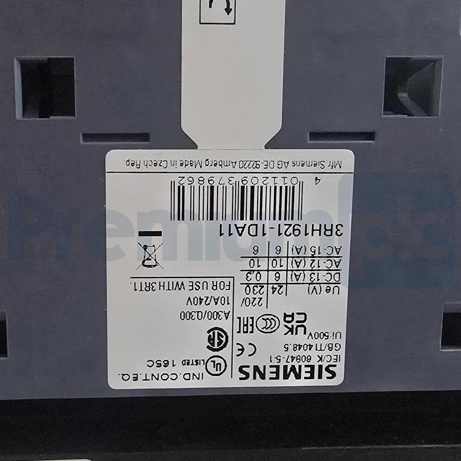Siemens 3RT1056-6AF36 SIRIUS Contactor 3-Pole 90kW 185A 110-127V AC/DC Size S6