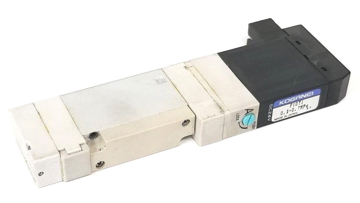 Used KOGANEI F10T1 SOLENOID VALVE 24VDC, 0.2~0.7MPA, F10T1DC24V