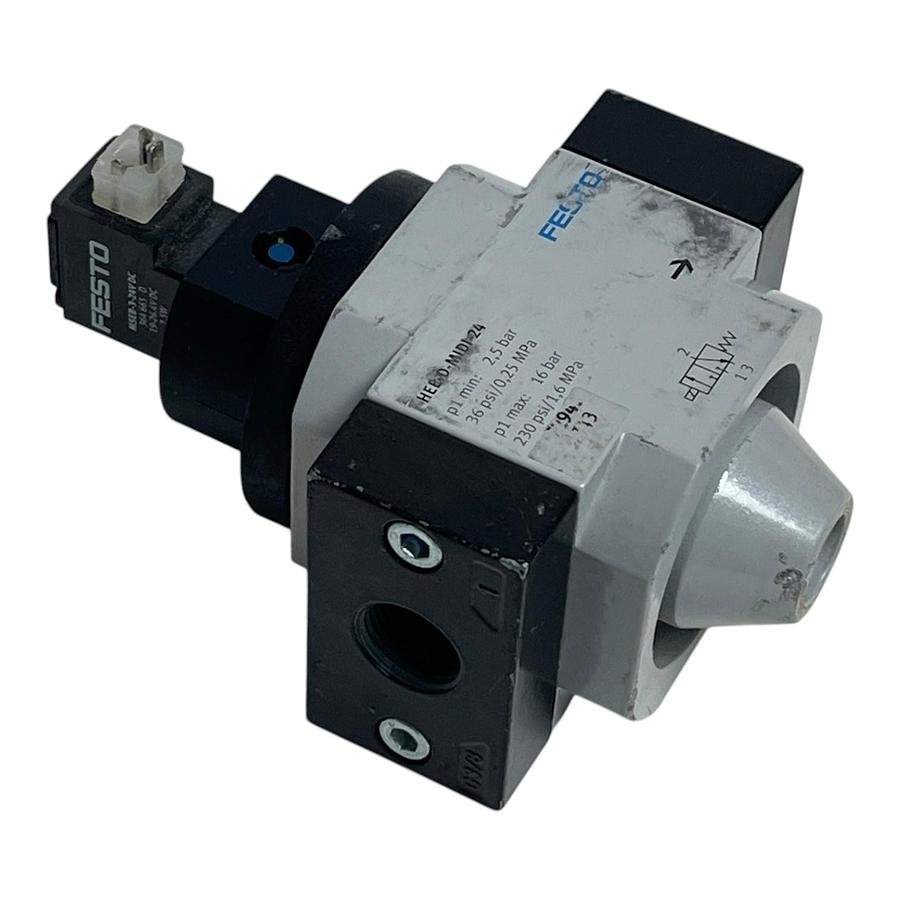 Used Festo HEE-D-MIDI-24 On-Off Solenoid Valve 172941 24V
