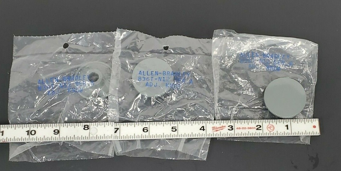 LOT OF 3 NEW ALLEN BRADLEY 836T-N12 ADJ. KNOBS 836TN12 SER. A