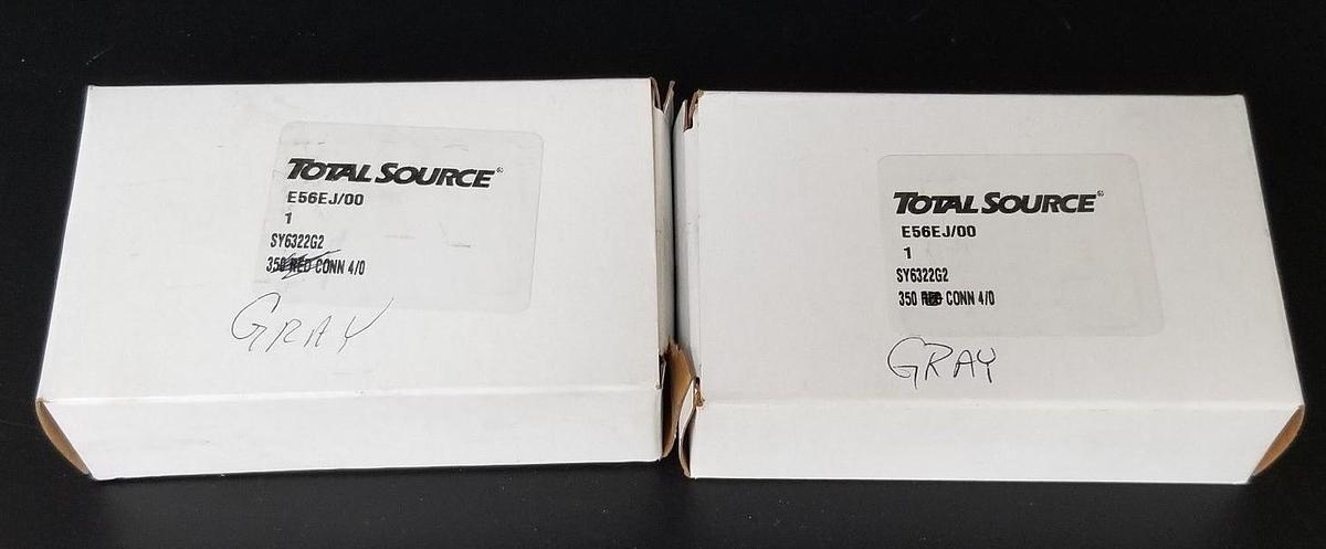 LOT OF 2 NIB TOTAL SOURCE E56EJ/00 350 GRAY CONN 4/0 SY6322G2