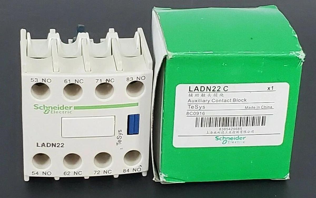 Used NIB SCHNEIDER ELECTRIC LADN22C AUXILIARY CONTACT