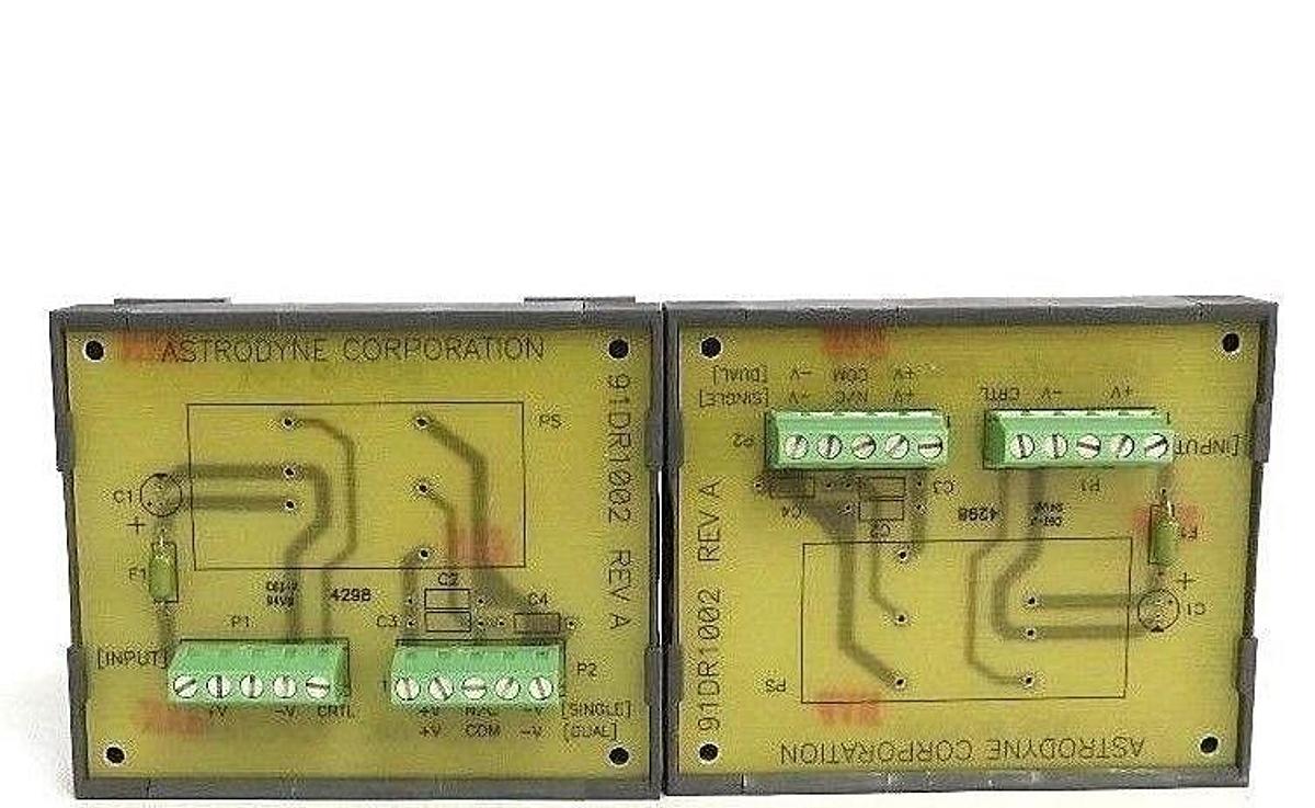 Used LOT OF 2 NEW ASTRODYNE CORP. 91DR1002 REV. A DIN-RAIL MOUNTING SOCKETS