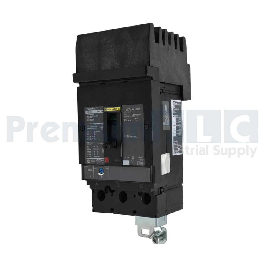 Used SQUARE D JJA36200 PowerPact JJ 250 CIRCUIT BREAKER 200A, 3-POLE, 600VAC NSNP