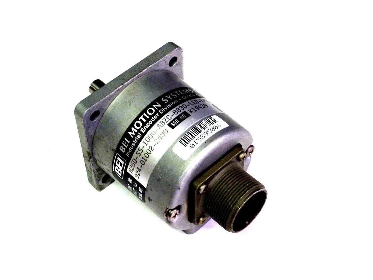 Used BEI MOTION SYSTEMS H25D-SS-1000-ABZC-8830-LED-EM18 ENCODER P/N: 924-01002-2480