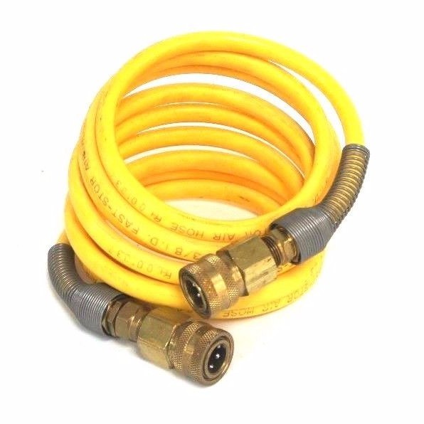 Used NEW FAST-STOR 3/8" ID AIR HOSE 001037 W/ QUICK CONNECT FITTINGS