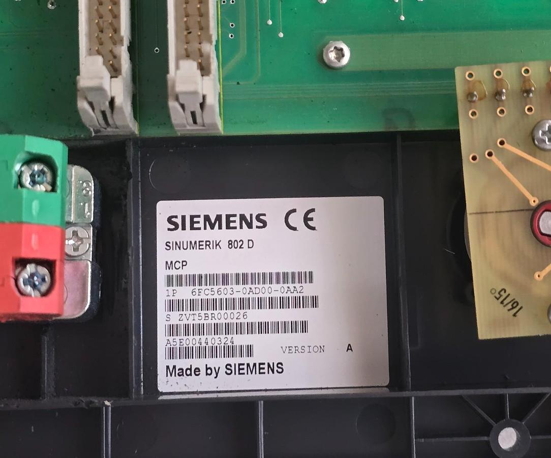Used Siemens 6FC5603-0AD00-0AA2 SINUMERIK 802D Machine Control Panel MCP 24V NSMP