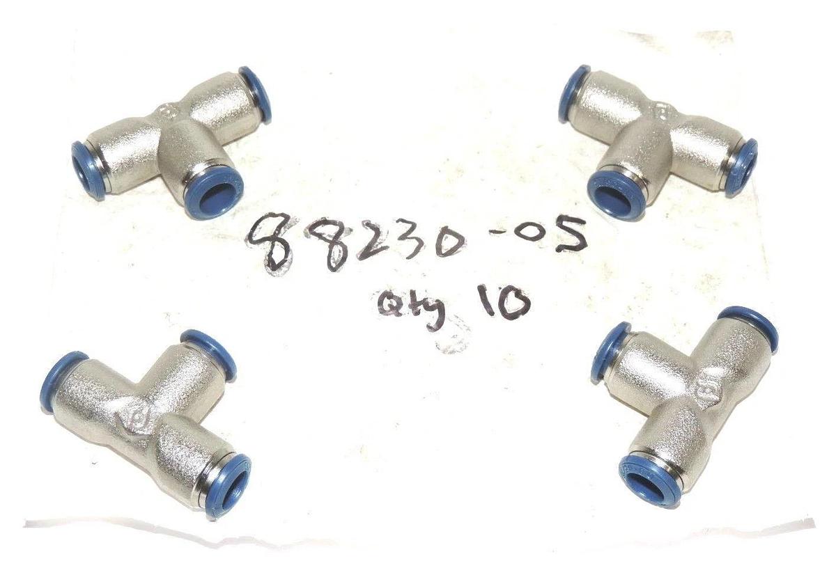 LOT OF 10 NEW ALPHA FITTINGS 88230-05 SWIVEL TEES 5/16"