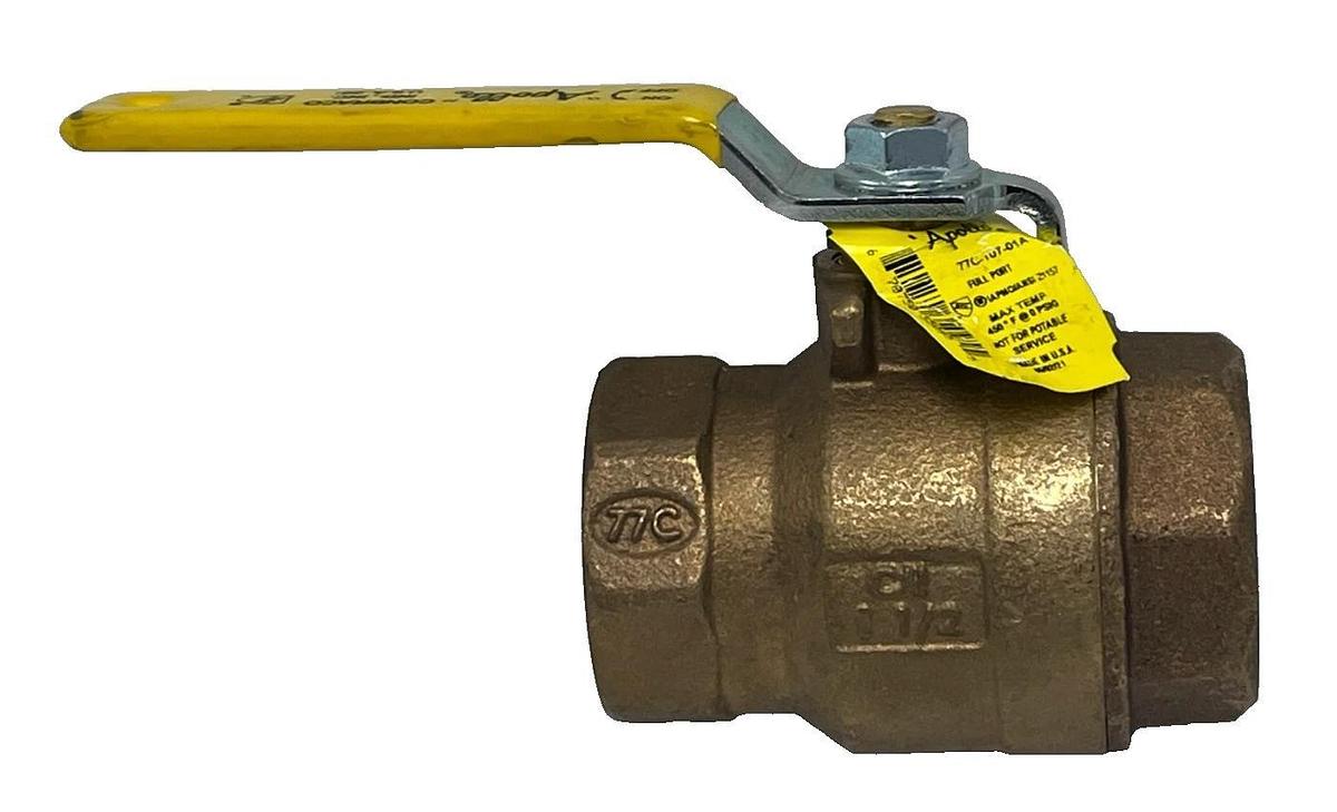 Apollo 77C-107-01A Bronze Ball Valve 1-1/2" FNPT Full Port Contractor Series