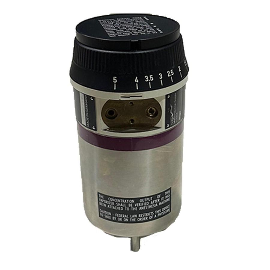 Used DRAGER ISOFLURANE VAPOR 19.1 ANESTHESIA VAPORIZER ARMC-0067