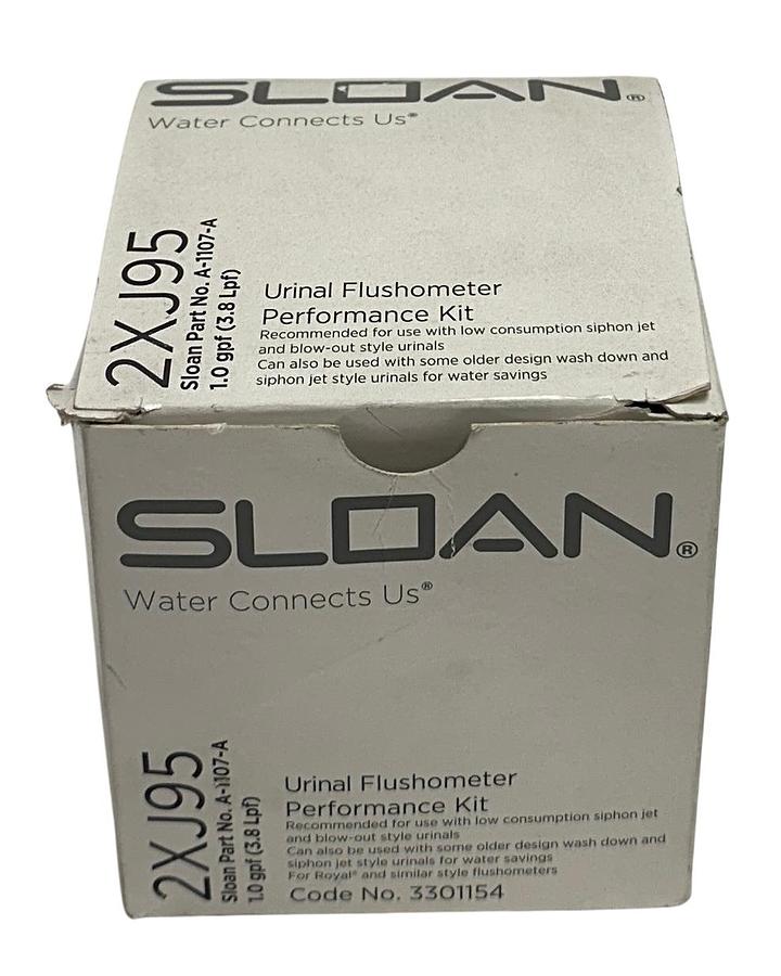Used SLOAN A-1107-A / 2XJ95 / 3301154 URINAL FLUSHOMETER PERFORMANCE KIT 1GPF NSMP