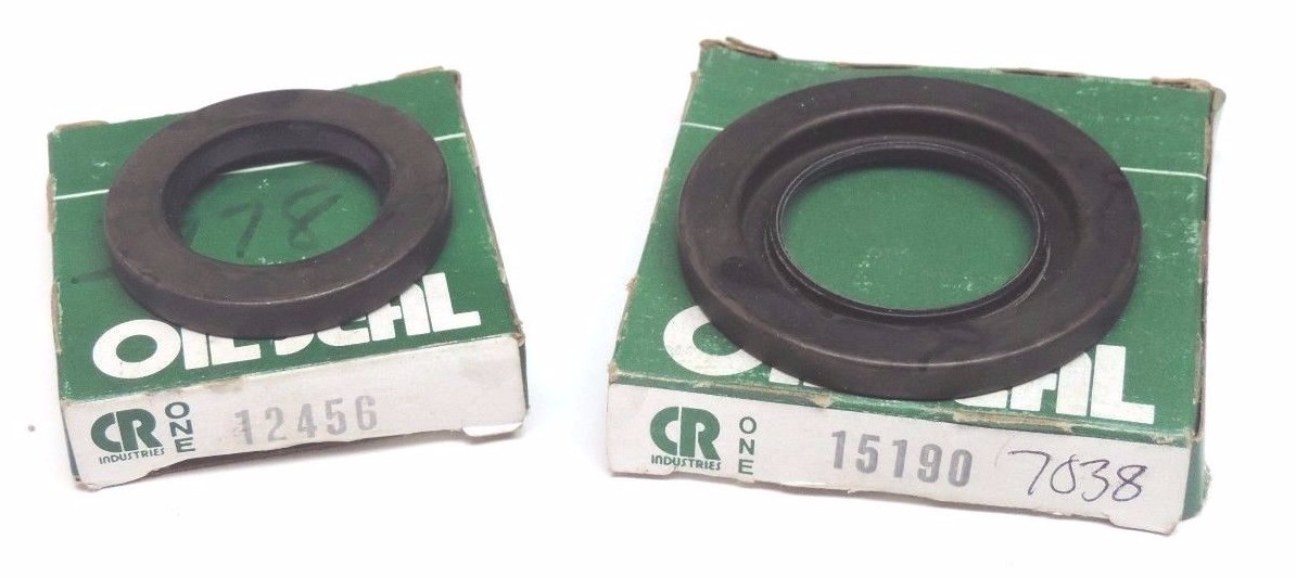 Used LOT OF 2 NIB CHICAGO RAWHIDE OIL SEALS 15190 & 12456