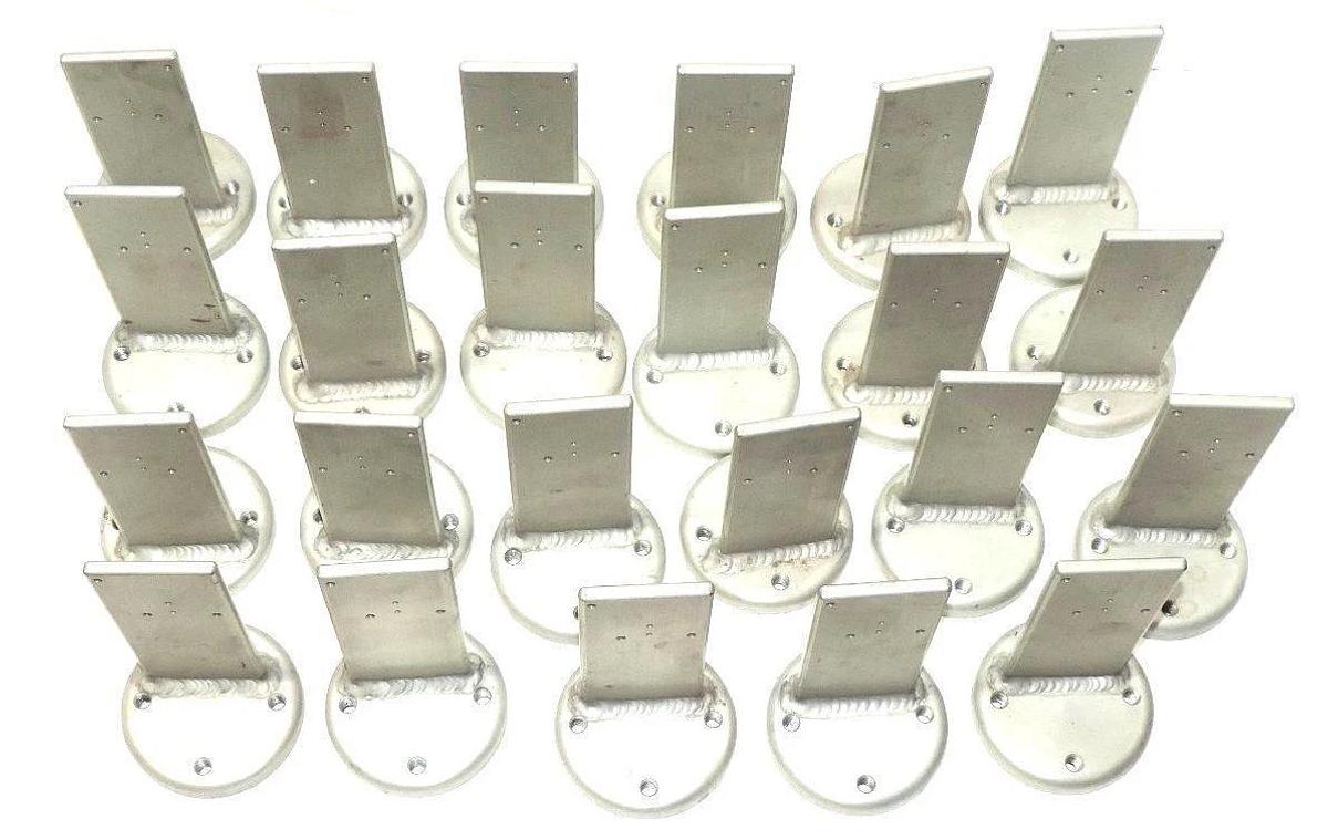 Used LOT OF 23 STI FRBT-EBC-025 MMI ALUMINUM SENSOR BRACKETS, 5 5/8" TOTAL LENGTH