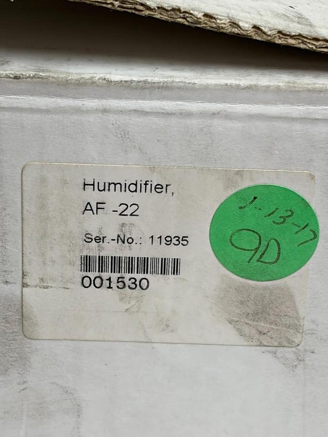 Used Nortec Humidity AF-22 Compressed Air Humidifier Control Unit 001530