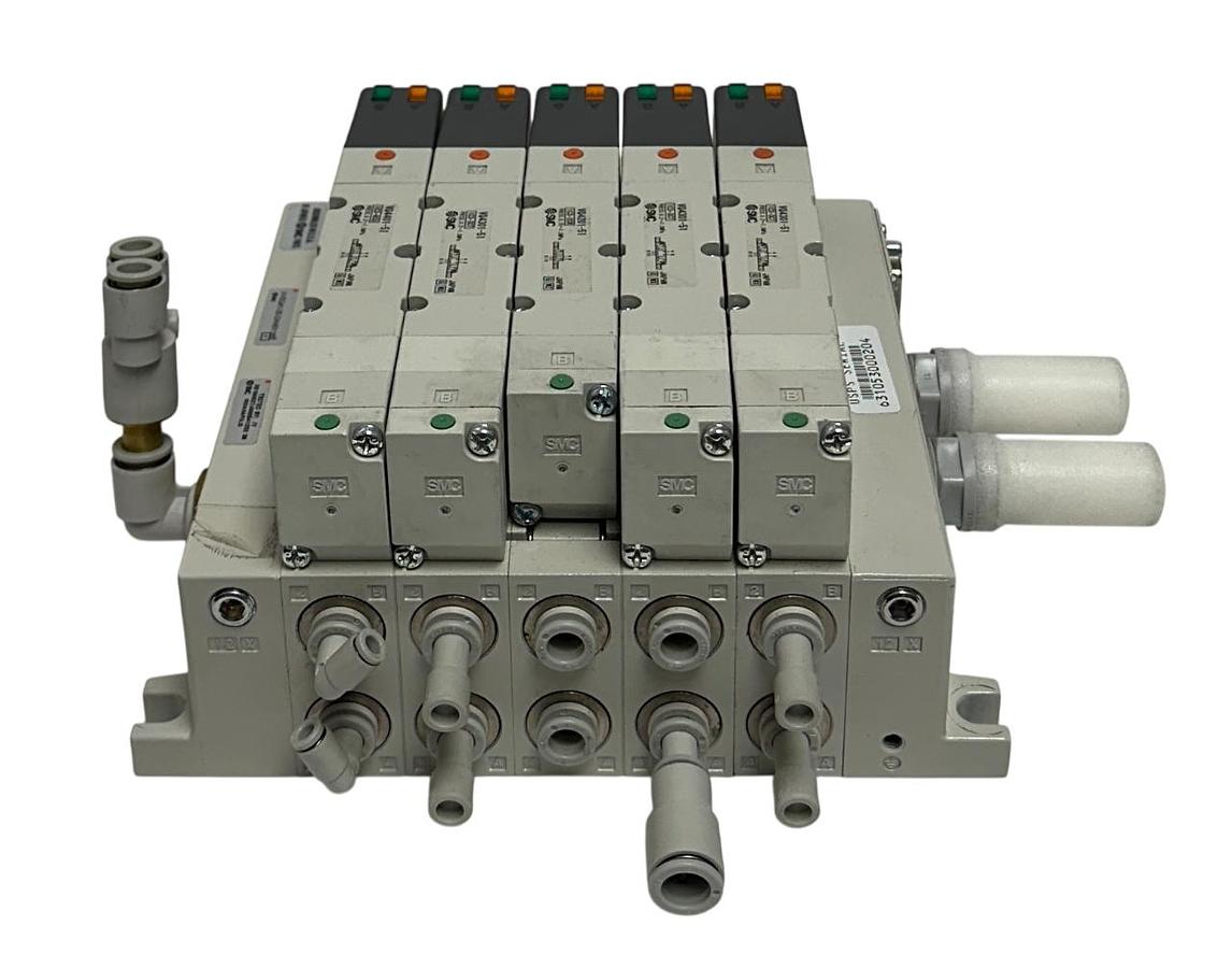 Used SMC VV5Q41-05-DAM01160 / VQ4401-51 / VQ4301-51 / VQ4201-51 PNEUMATIC ASSY USNP
