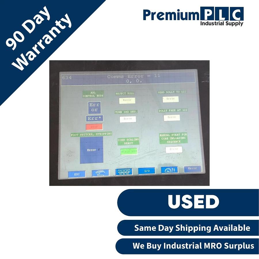 Used ALLEN BRADLEY 2711-T10C10L1 /C PanelView 1000 HMI COLOR TOUCH DNET/RS-232 24VDC