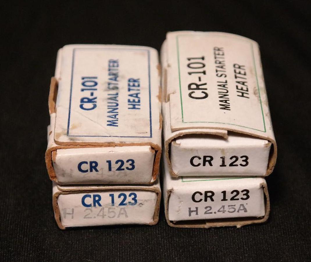 Used LOT OF 4 NIB GE CR-101 MANUAL STARTER HEATERS CR123H2.45A